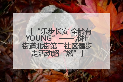 “乐步长安 全龄有YOUNG”——郭杜街道北街第二社区健步走活动超“燃”