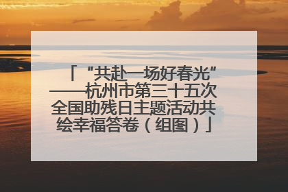“共赴一场好春光”——杭州市第三十五次全国助残日主题活动共绘幸福答卷（组图）