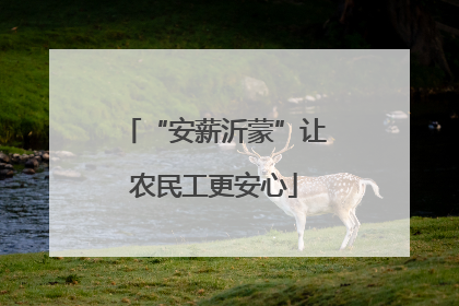 “安薪沂蒙”让农民工更安心