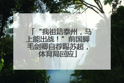 “我祖籍泰州，马上能出战！”前国脚毛剑卿自荐踢苏超，体育局回应