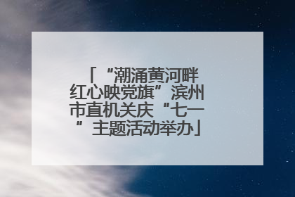 “潮涌黄河畔 红心映党旗”滨州市直机关庆“七一”主题活动举办