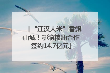 “江汉大米”香飘山城！鄂渝粮油合作签约14.7亿元