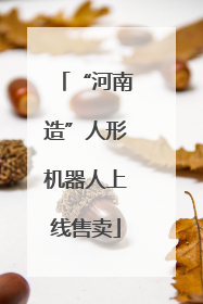 “河南造”人形机器人上线售卖