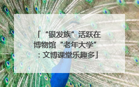 “银发族”活跃在博物馆“老年大学”：文博课堂乐趣多