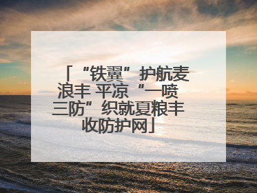 “铁翼”护航麦浪丰 平凉“一喷三防”织就夏粮丰收防护网