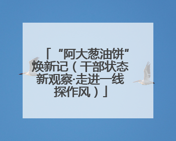 “阿大葱油饼”焕新记（干部状态新观察·走进一线探作风）
