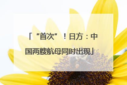 “首次”！日方：中国两艘航母同时出现