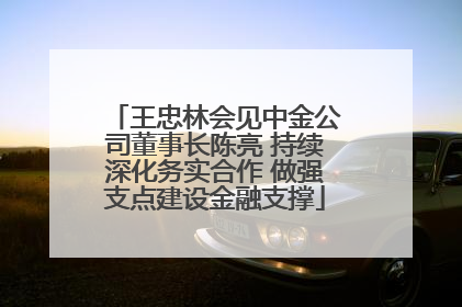 王忠林会见中金公司董事长陈亮 持续深化务实合作 做强支点建设金融支撑