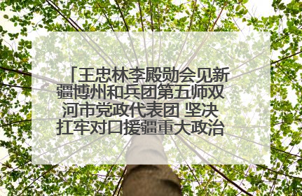 王忠林李殿勋会见新疆博州和兵团第五师双河市党政代表团 坚决扛牢对口援疆重大政治责任 推动双方实现优势互补务实合作