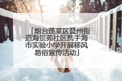 烟台蓬莱区登州街道海景苑社区携手海市实验小学开展移风易俗宣传活动