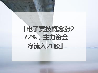 电子竞技概念涨2.72%，主力资金净流入21股
