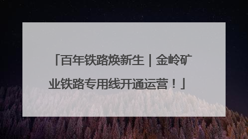 百年铁路焕新生｜金岭矿业铁路专用线开通运营！
