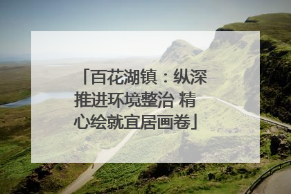 百花湖镇：纵深推进环境整治 精心绘就宜居画卷