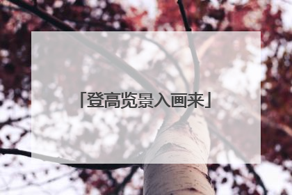 登高览景入画来