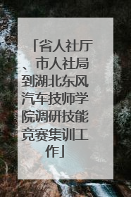 省人社厅、市人社局到湖北东风汽车技师学院调研技能竞赛集训工作