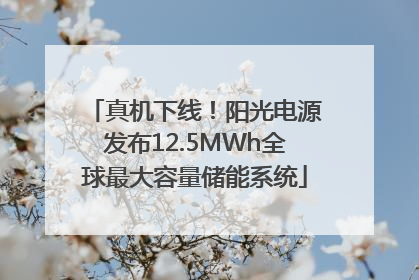 真机下线！阳光电源发布12.5MWh全球最大容量储能系统