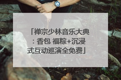 禅宗少林音乐大典：香包 福粽+沉浸式互动巡演全免费