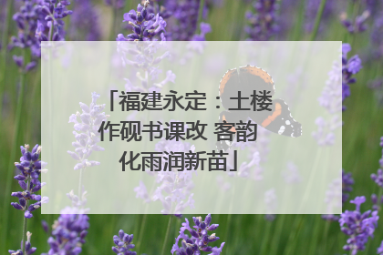 福建永定：土楼作砚书课改 客韵化雨润新苗