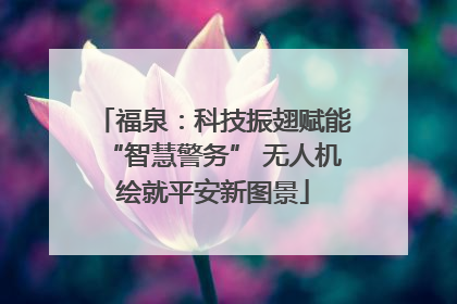 福泉：科技振翅赋能“智慧警务” 无人机绘就平安新图景
