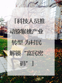 科技人员推动猕猴桃产业转型 为村民解锁“富民密码”