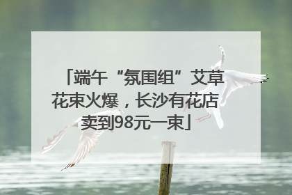 端午“氛围组”艾草花束火爆，长沙有花店卖到98元一束
