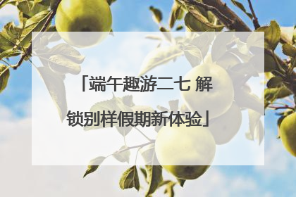 端午趣游二七 解锁别样假期新体验