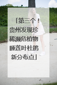 第三个！贵州发现珍稀濒危植物睡莲叶杜鹃新分布点