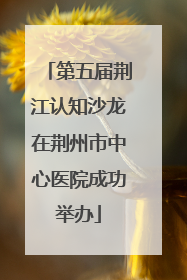第五届荆江认知沙龙在荆州市中心医院成功举办