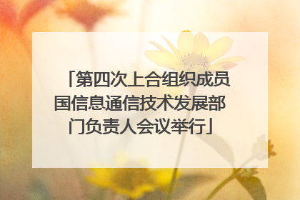 第四次上合组织成员国信息通信技术发展部门负责人会议举行