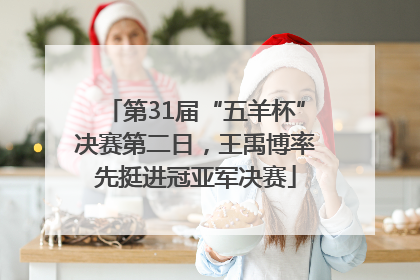 第31届“五羊杯”决赛第二日，王禹博率先挺进冠亚军决赛