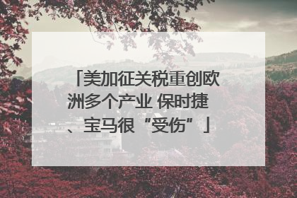 美加征关税重创欧洲多个产业 保时捷、宝马很“受伤”