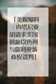美媒爆料：内塔尼亚胡请求美国斡旋以色列与叙利亚新政权谈判