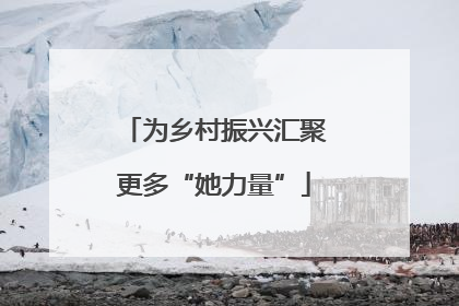 为乡村振兴汇聚更多“她力量”