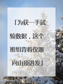 为获一手试验数据，这个班组背着仪器向山顶进发