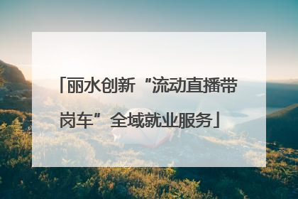 丽水创新“流动直播带岗车”全域就业服务