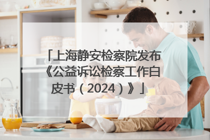 上海静安检察院发布《公益诉讼检察工作白皮书（2024）》