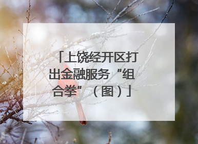 上饶经开区打出金融服务“组合拳”（图）