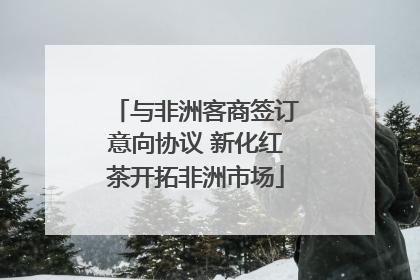 与非洲客商签订意向协议 新化红茶开拓非洲市场