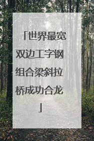 世界最宽双边工字钢组合梁斜拉桥成功合龙