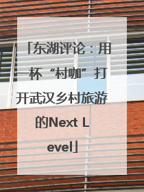 东湖评论：用一杯“村咖”打开武汉乡村旅游的Next Level