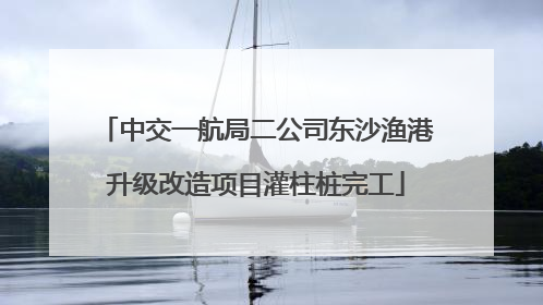 中交一航局二公司东沙渔港升级改造项目灌柱桩完工