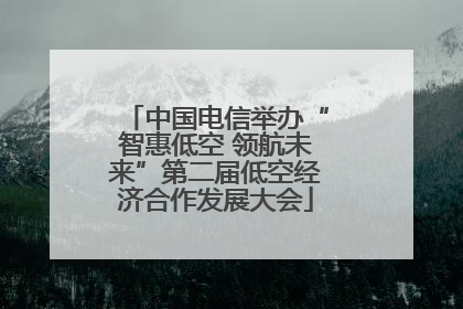 中国电信举办“智惠低空 领航未来”第二届低空经济合作发展大会