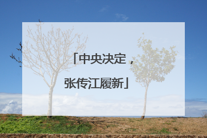 中央决定，张传江履新