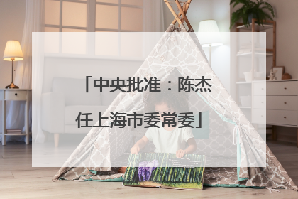 中央批准：陈杰任上海市委常委