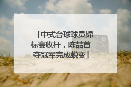 中式台球球员锦标赛收杆，陈喆首夺冠军完成蜕变