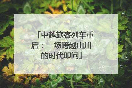 中越旅客列车重启：一场跨越山川的时代叩问