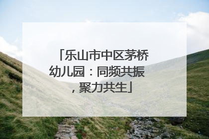乐山市中区茅桥幼儿园：同频共振，聚力共生