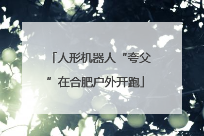 人形机器人“夸父”在合肥户外开跑