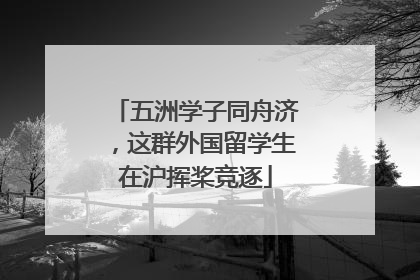 五洲学子同舟济，这群外国留学生在沪挥桨竞逐