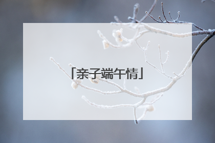 亲子端午情